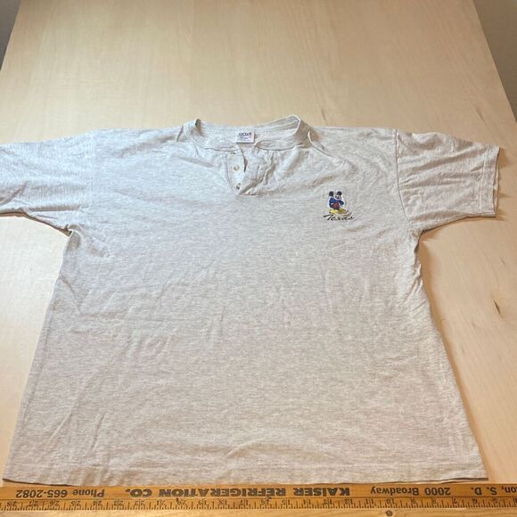 Vintage Anvil Disney Mickey Mouse‎ Texas Embroidered Shirt XLarge 3 buttons made - Picture 1 of 5